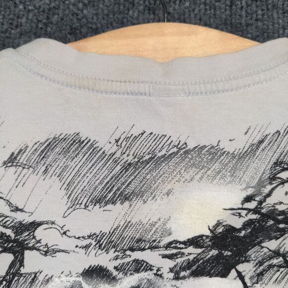 Anvil Men's Virtus Death Wicked T-Shirt Gray Large Skull Grim Reaper Graphic - Picture 9 of 16